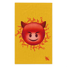 Red Hot Naughty Devil Emoji Yellow | Mix & Match Soft Fun-Flirty Lovers’ Towels