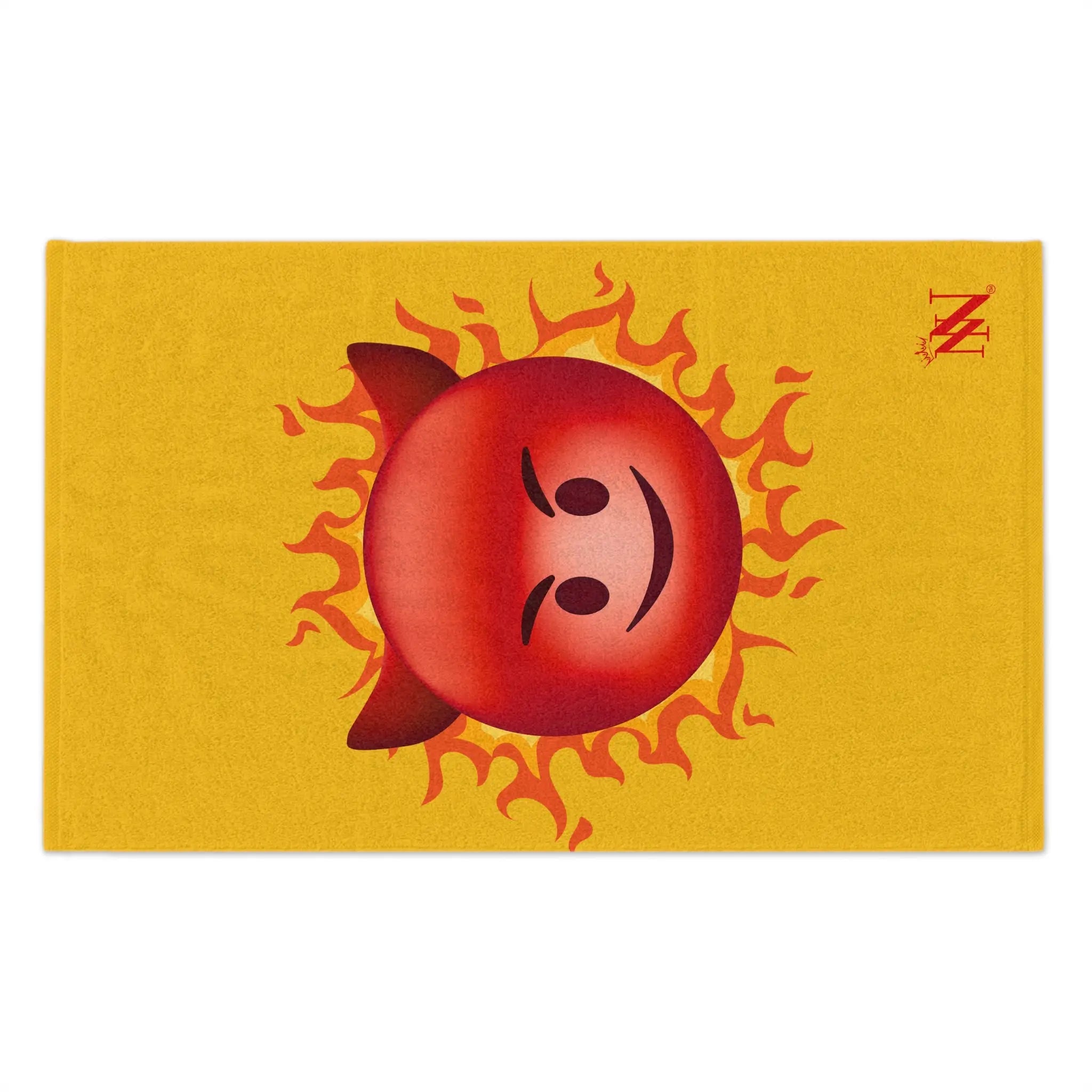 Red Hot Naughty Devil Emoji Yellow | Mix & Match Soft Fun-Flirty Lovers’ Towels