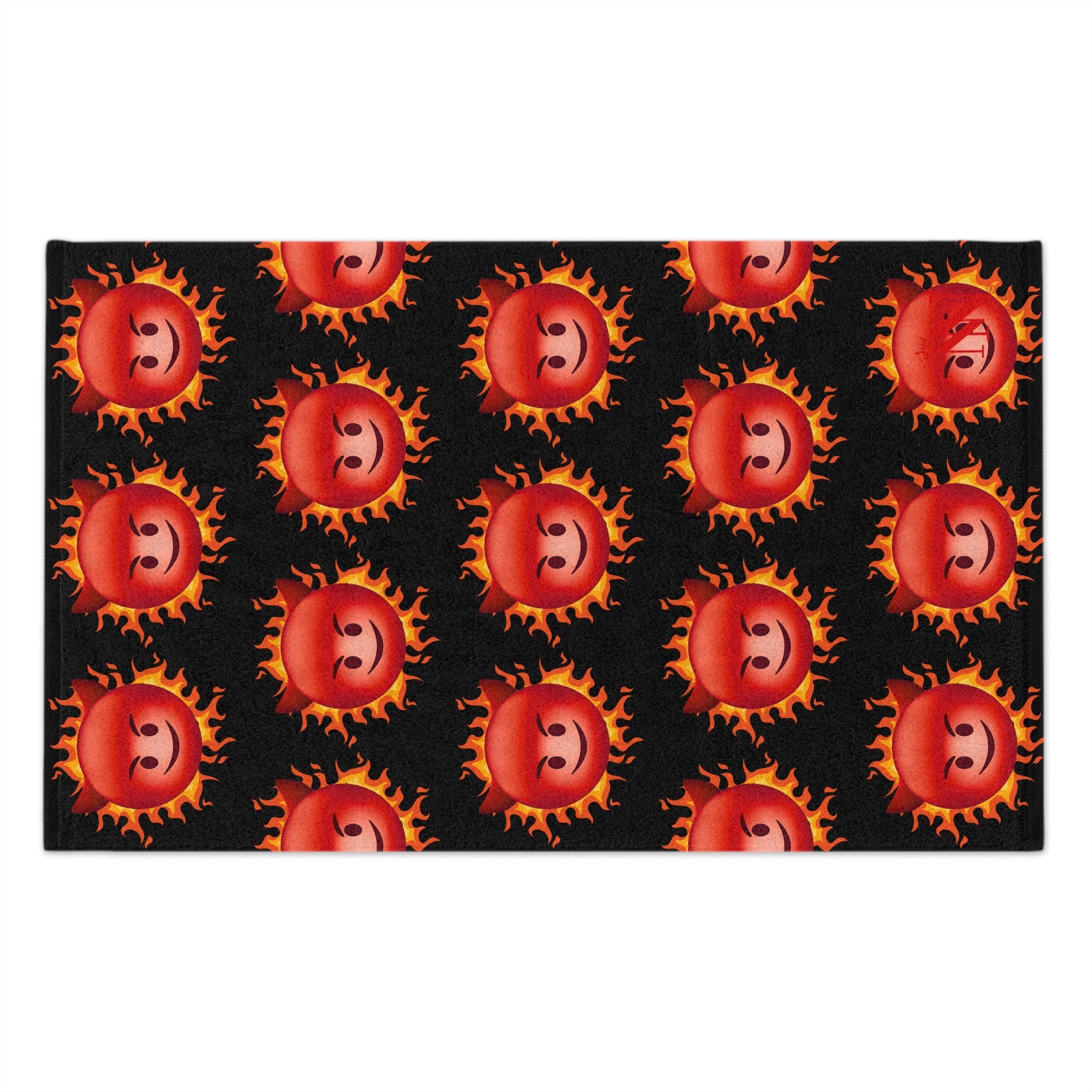 Red Hot Naughty Devil Pattern Black | Mix & Match Soft Fun-Flirty Lovers’ Towels