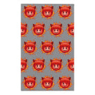 Red Hot Naughty Devil Pattern Grey | Mix & Match Soft Fun-Flirty Lovers’ Towels