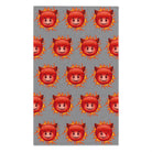 Red Hot Naughty Devil Pattern Grey | Mix & Match Soft Fun-Flirty Lovers’ Towels