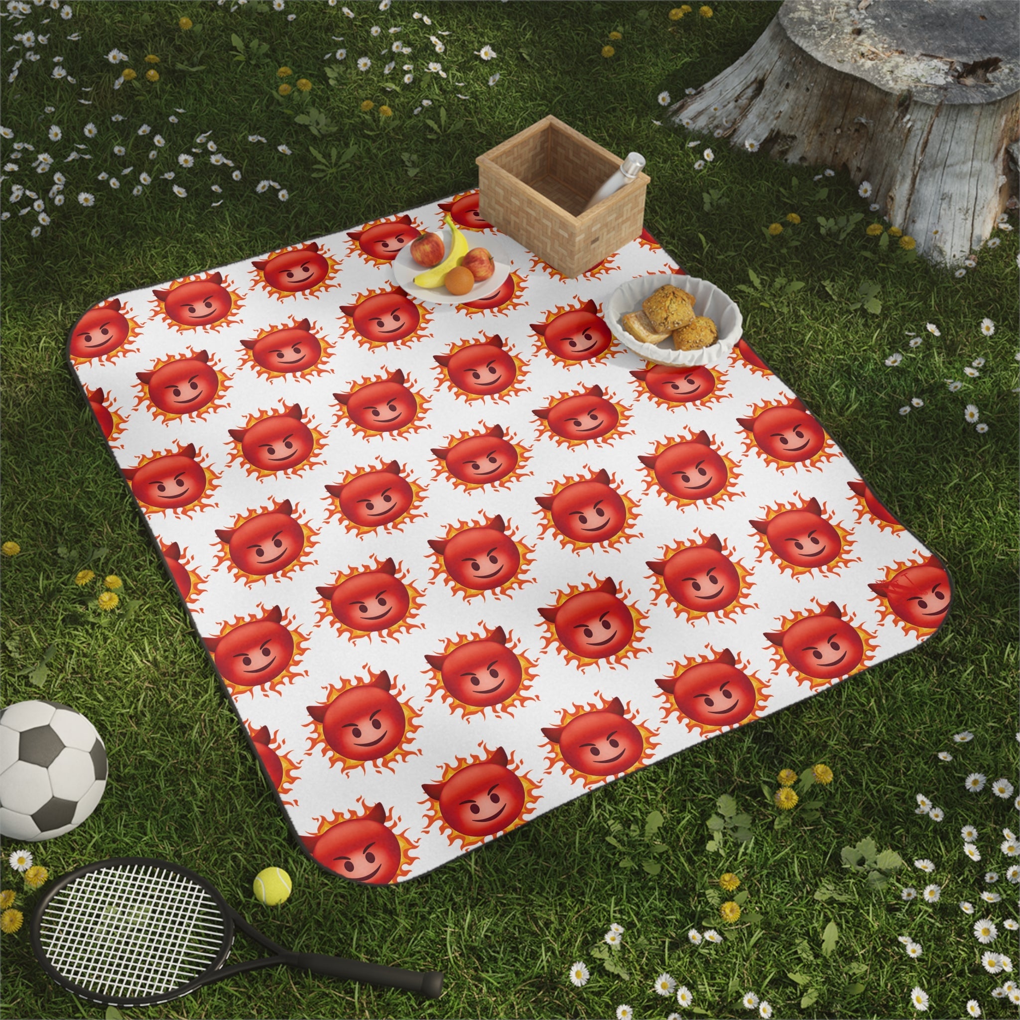 Red Hot Naughty Devil Pattern | Mix Match Fun-Flirty Lovers’ Water-Resistant Blankets