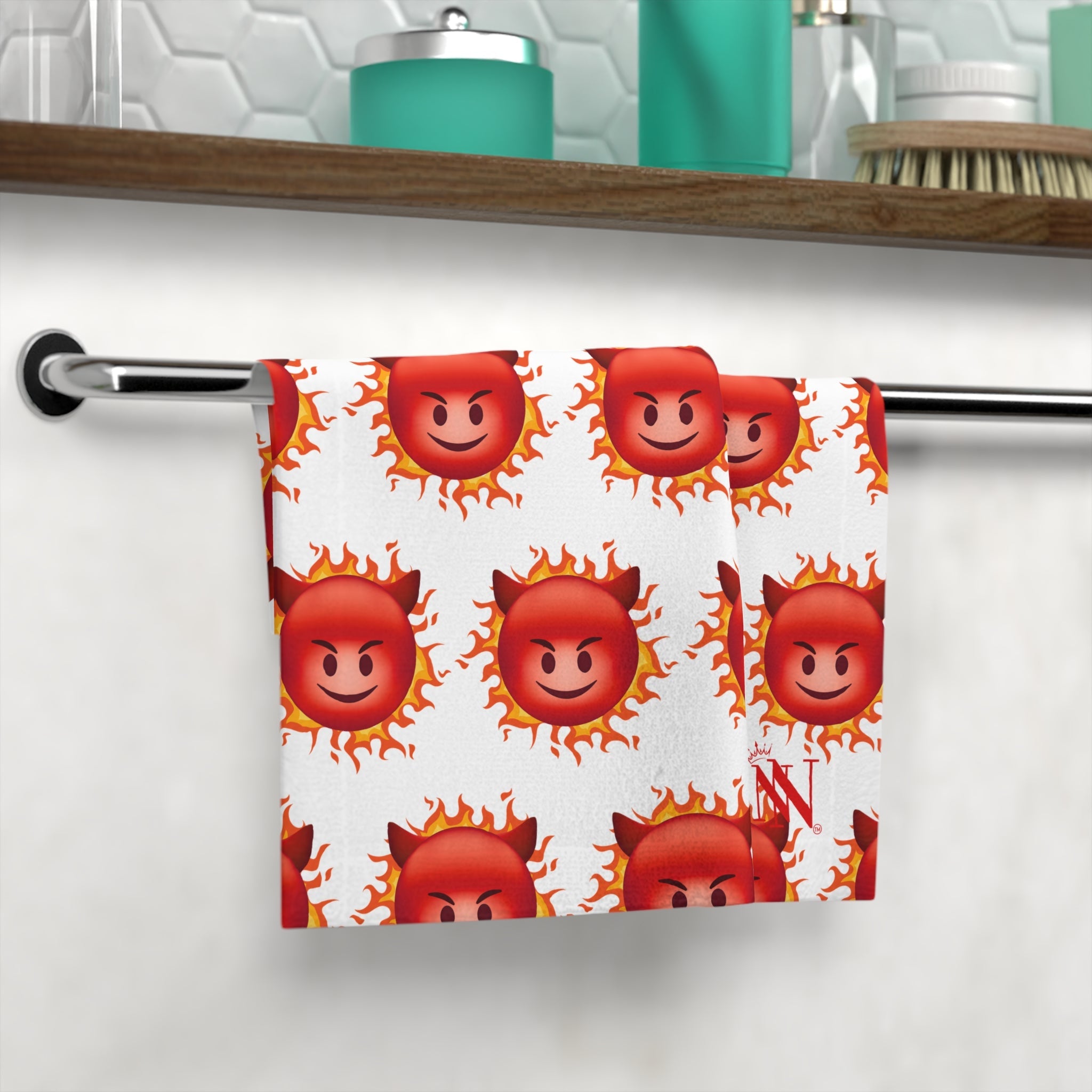 Red Hot Naughty Devil Pattern | Mix & Match Lils’ Fun-Flirty Lovers’ Towels