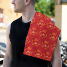 Red Hot Naughty Devil Pattern Red | Mix & Match Soft Fun-Flirty Lovers’ Towels