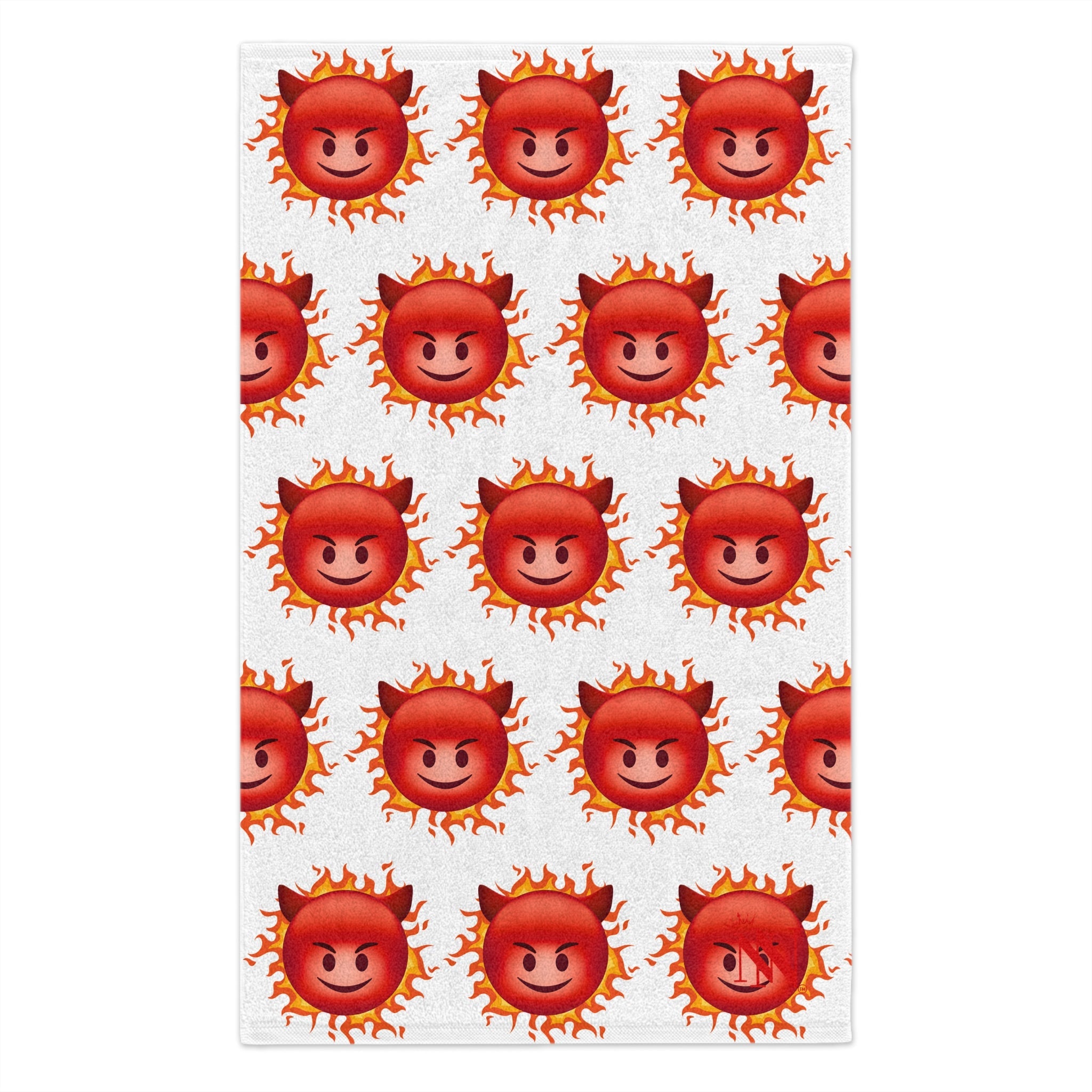 Red Hot Naughty Devil Pattern | Mix & Match Soft Fun-Flirty Lovers’ Towels