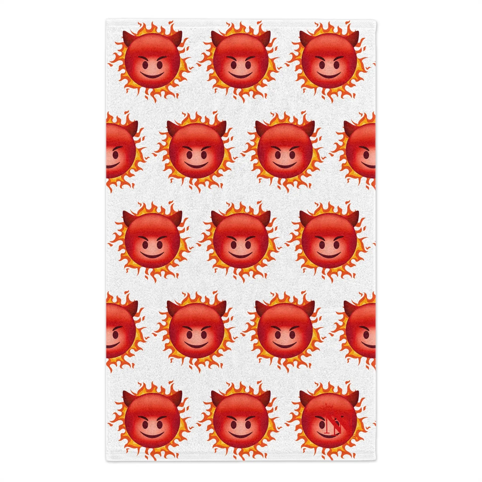 Red Hot Naughty Devil Pattern | Mix & Match Soft Fun-Flirty Lovers’ Towels