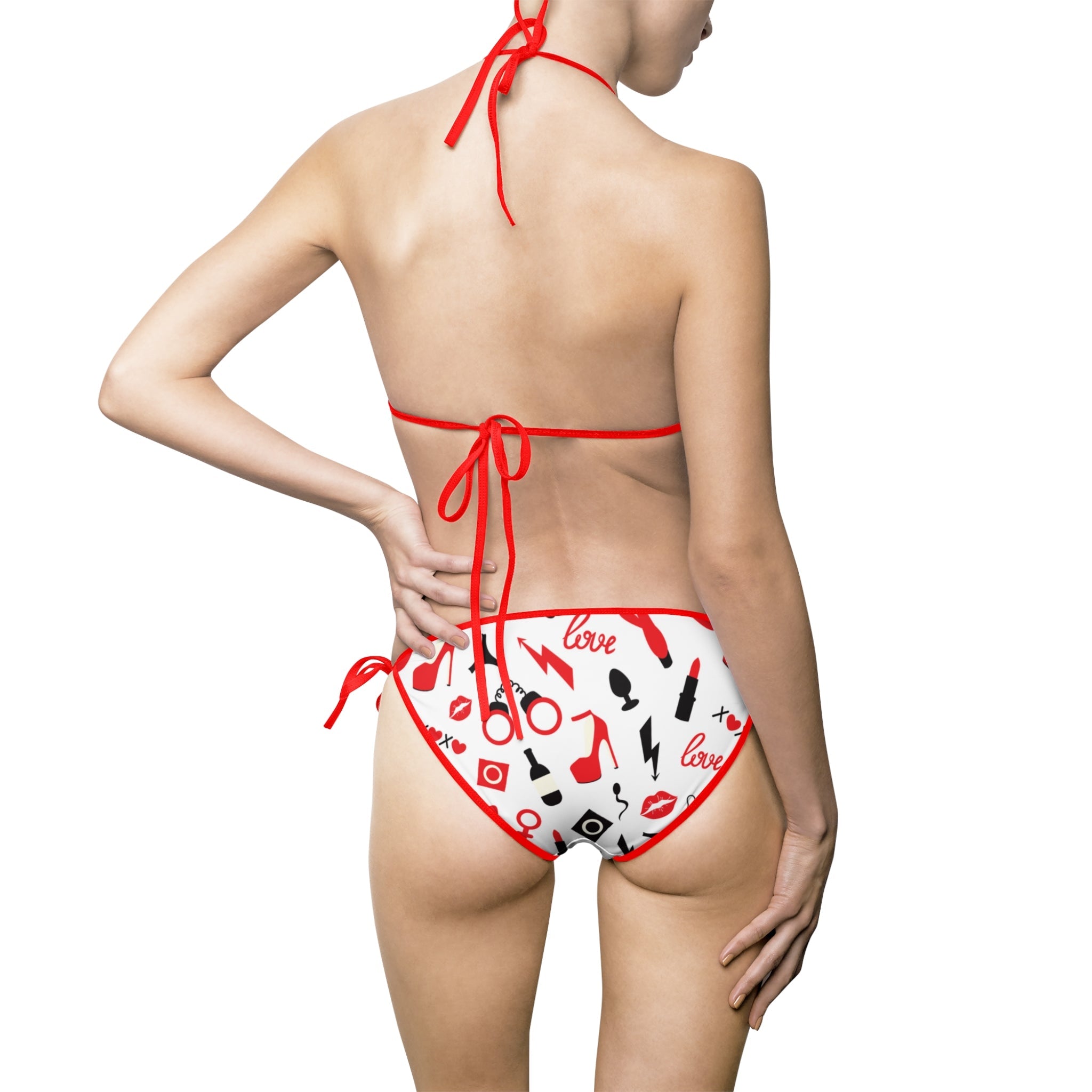 Red Sex Toy Love | Mix & Match Fun-Flirty Lovers’ String Bikinis