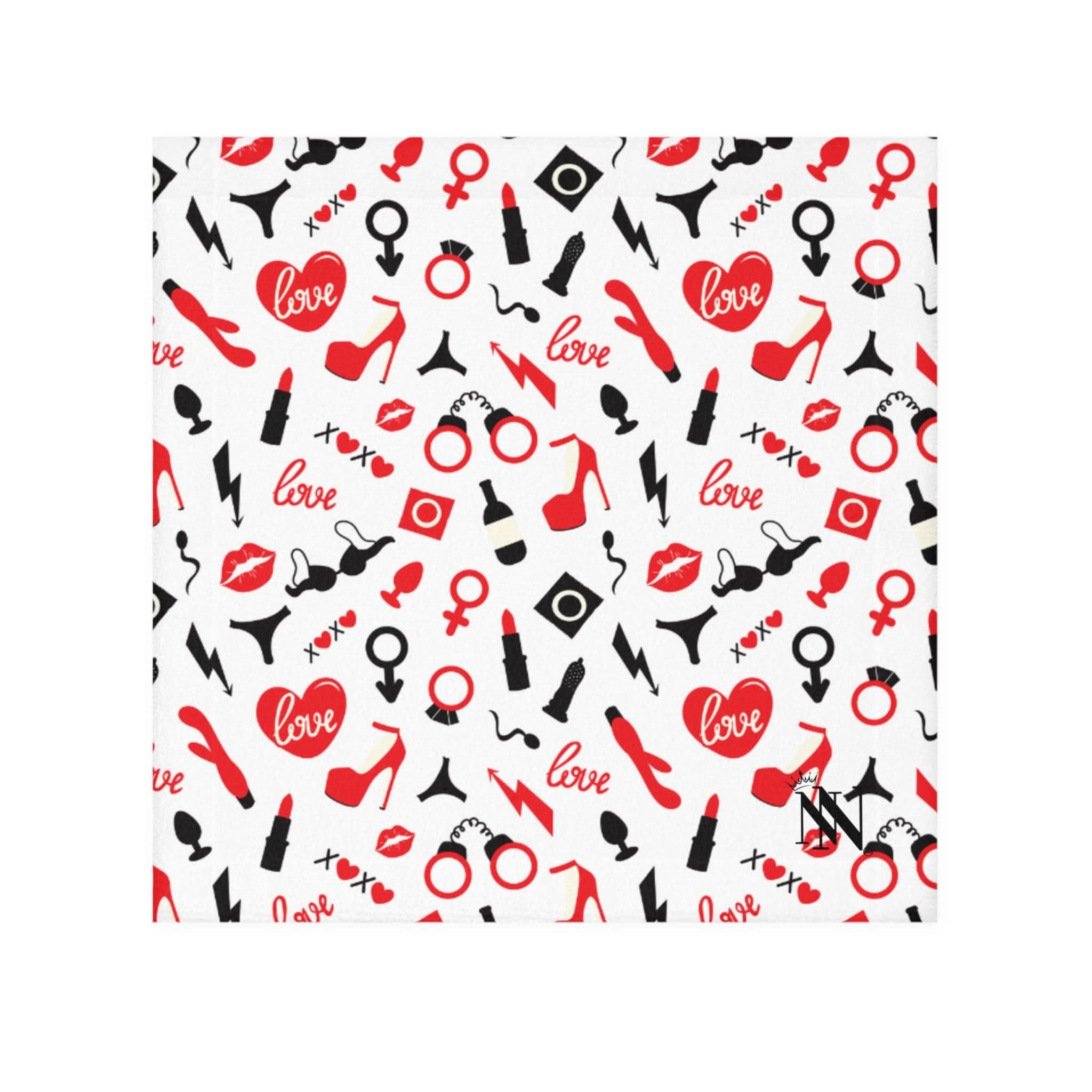 Red Sex Toy Love | Mix & Match Lils’ Fun-Flirty Lovers’ Towels
