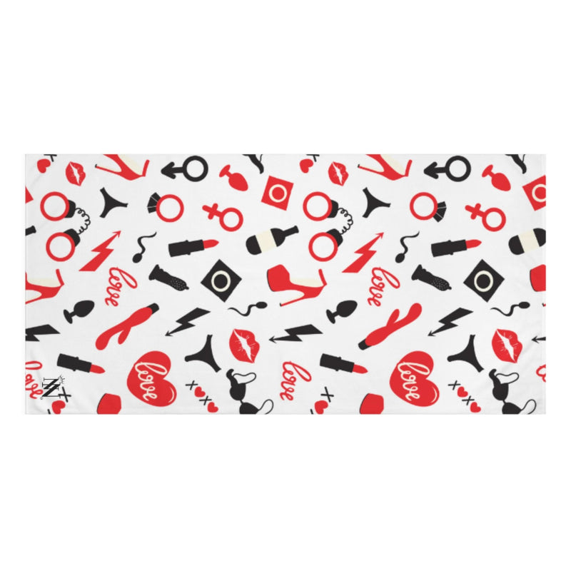 Red Sex Toy Love | Mix & Match Naughty XL Fun-Flirty Lovers’ Towels
