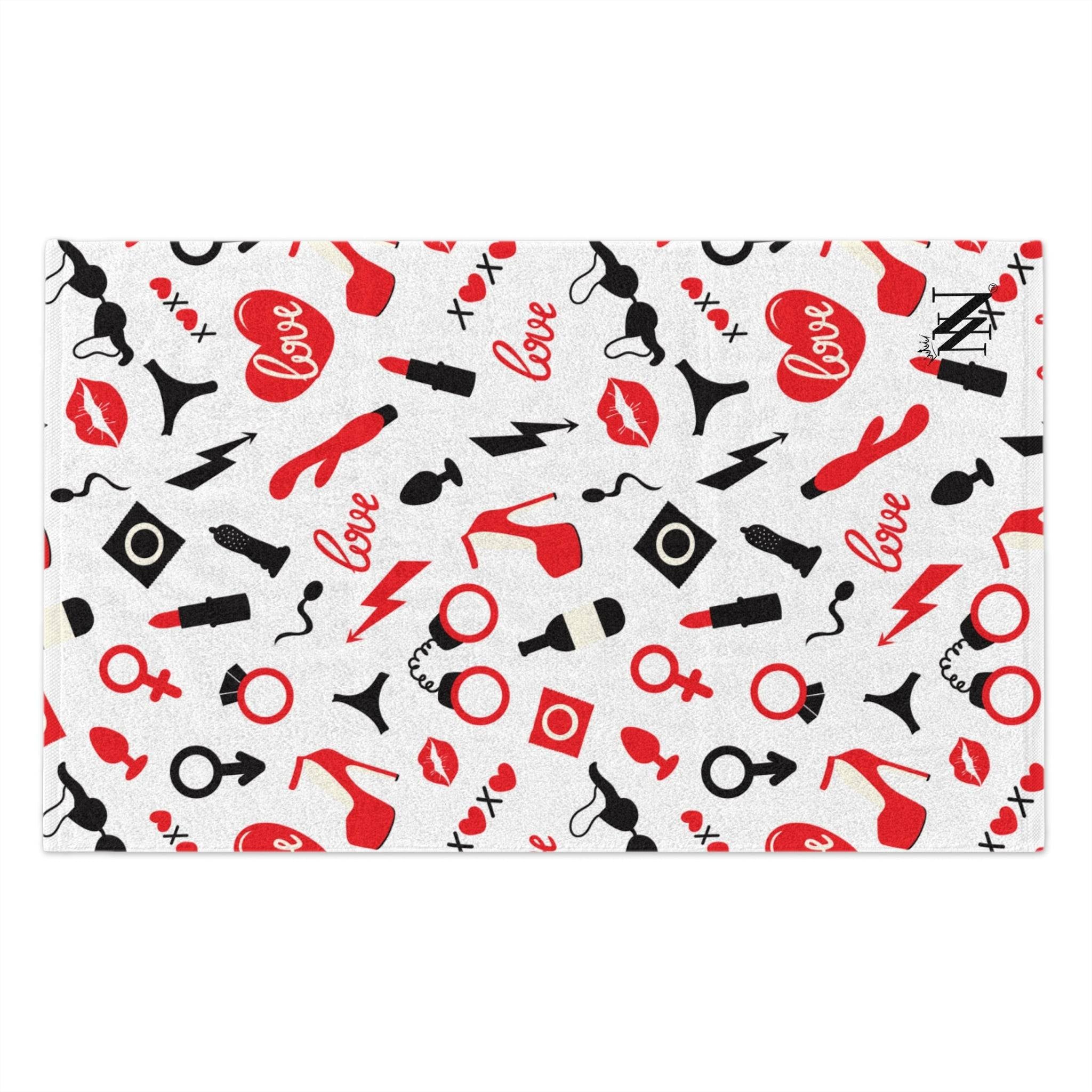 Red Sex Toy Love | Mix & Match Soft Fun-Flirty Lovers’ Towels