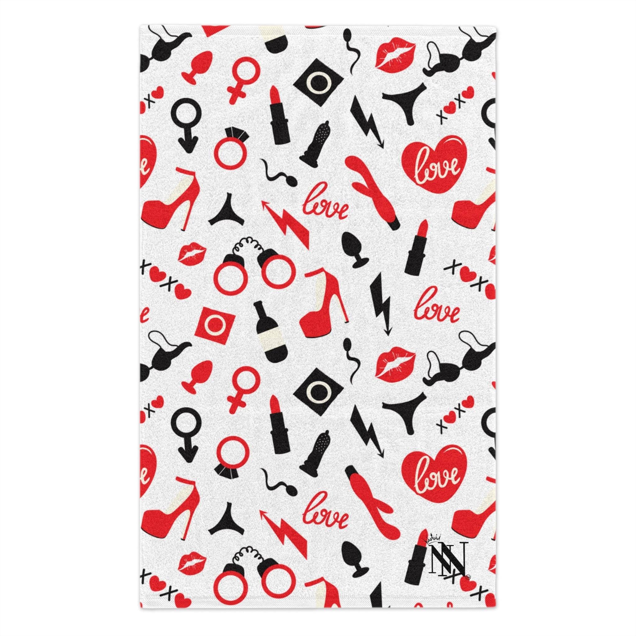 Red Sex Toy Love | Mix & Match Soft Fun-Flirty Lovers’ Towels