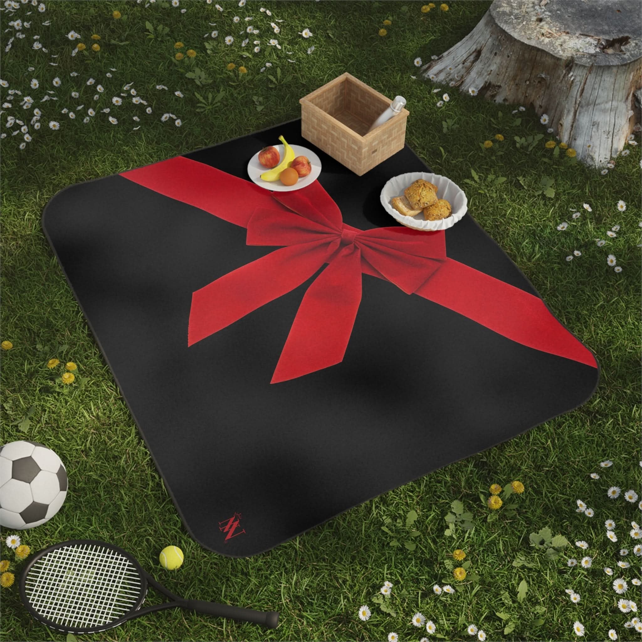 Red Velvet Gift Bow | Mix Match Fun-Flirty Lovers’ Water-Resistant Blankets