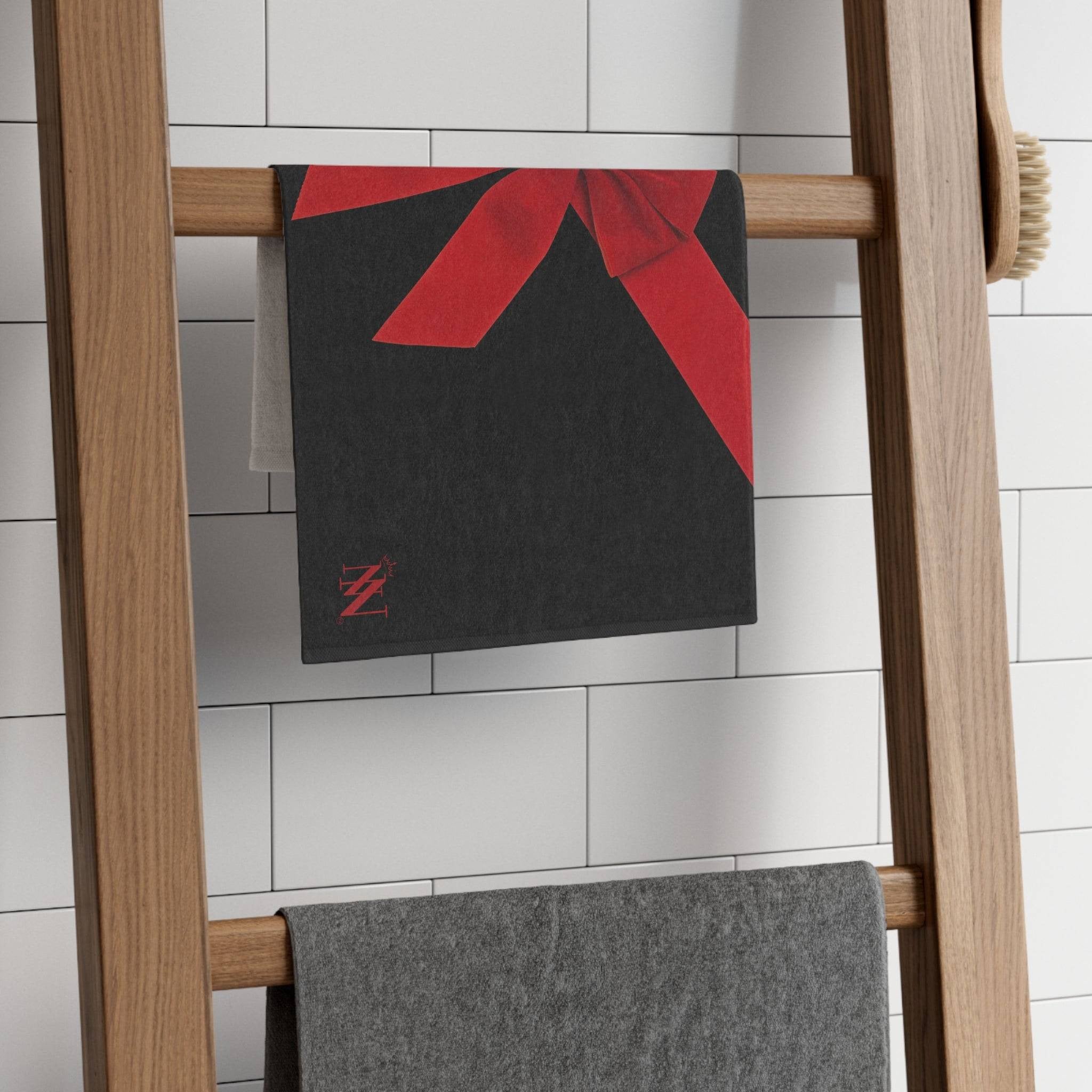 Red Velvet Gift Bow | Christmas Mix & Match Fun-Flirty Lovers’ Towels