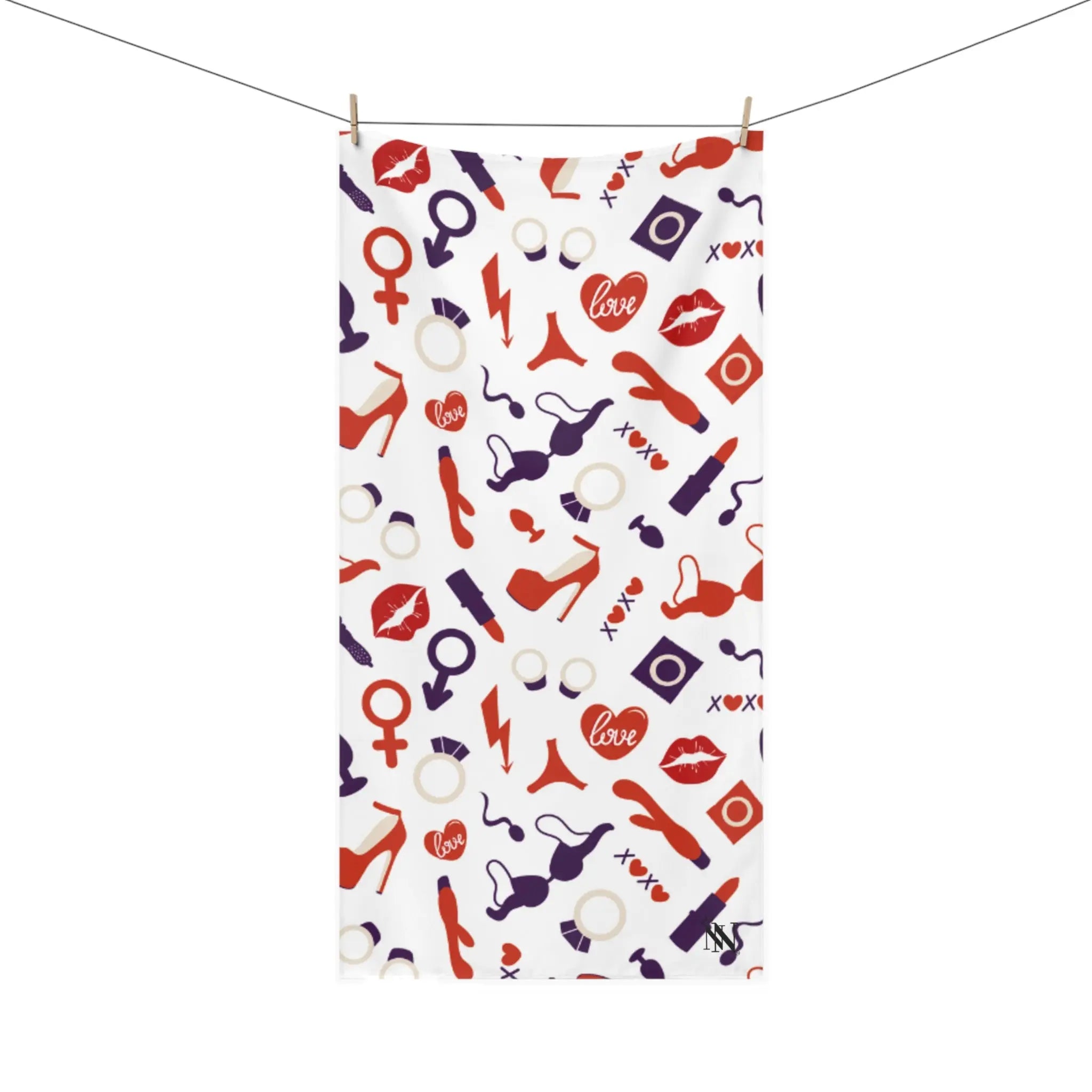 Red White Blue Sex Toy Love | Mix & Match Naughty XL Fun-Flirty Lovers’ Towels