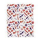 Red White Blue Sex Toy Love | Mix & Match Velveteen Fun-Flirty Lovers’ Blankets