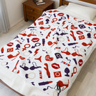 Red White Blue Sex Toy Love | Mix & Match Velveteen Fun-Flirty Lovers’ Blankets