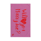 Red Will You Marry Me? Soft Pink | Mix & Match Original Fun-Flirty Lovers’ Towels