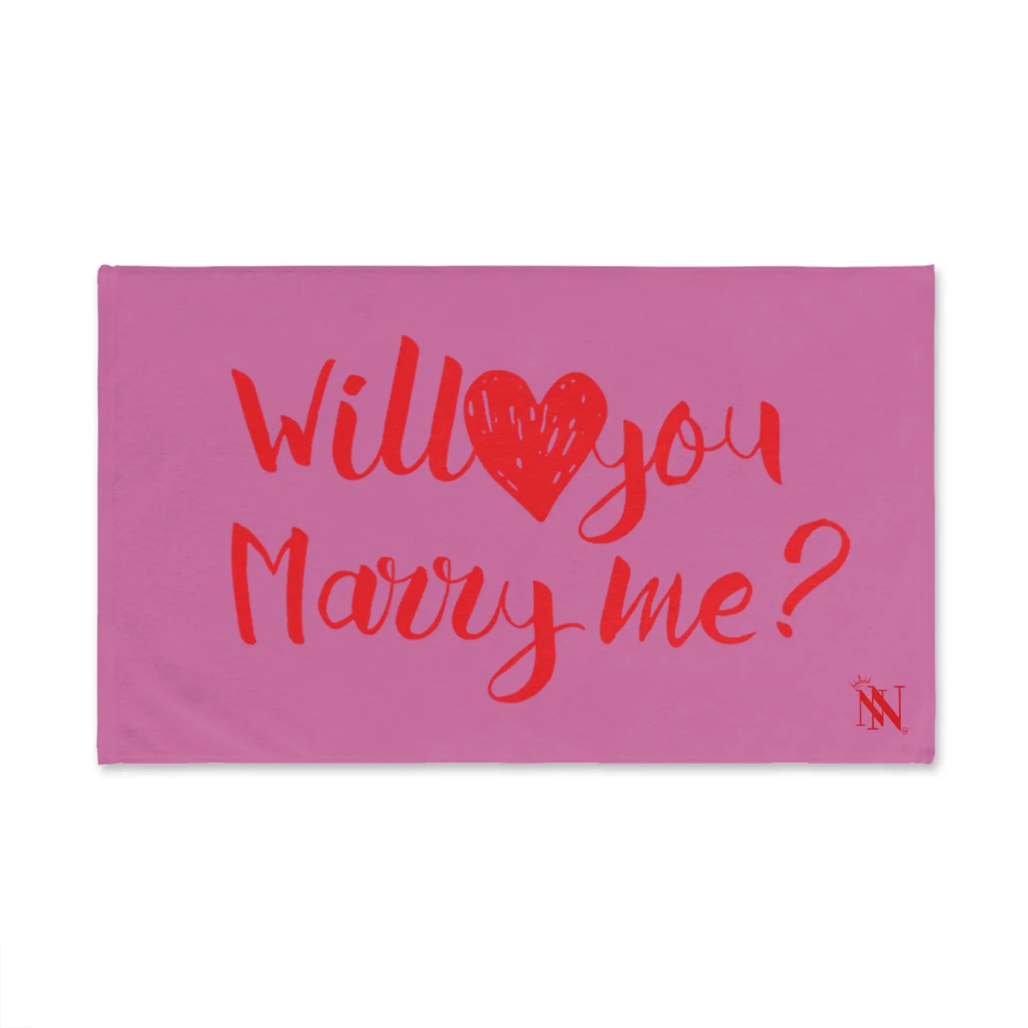 Red Will You Marry Me? Soft Pink | Mix & Match Original Fun-Flirty Lovers’ Towels