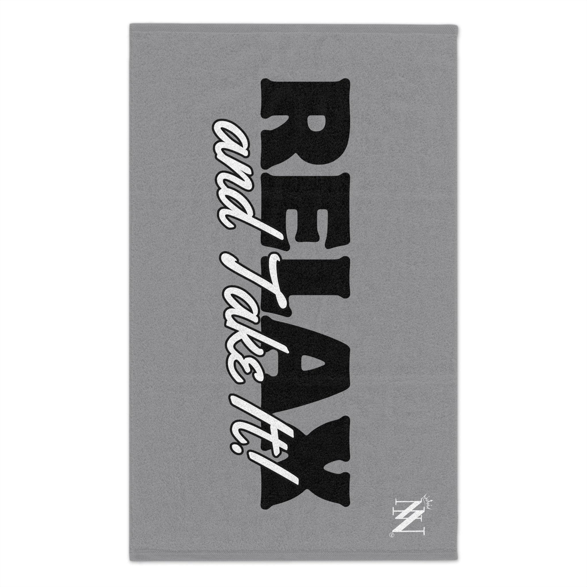 Relax and Take It! Grey Mix & Match Soft Sex Towels | Naughty Lovers’ Gifts