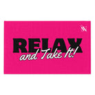 Relax and Take It! Pink Mix & Match Soft Sex Towels | Naughty Lovers’ Gifts
