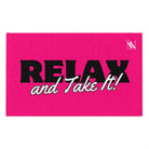 Relax and Take It! Pink Mix & Match Soft Sex Towels | Naughty Lovers’ Gifts
