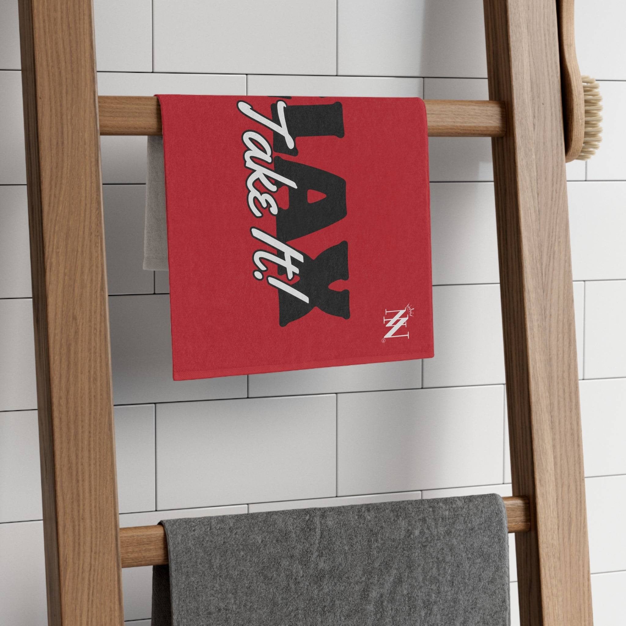 Relax and Take It! Red Mix & Match Soft Sex Towels | Naughty Lovers’ Gifts