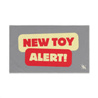 Retro New Toy Alert Grey | Mix & Match Original Fun-Flirty Lovers’ Towels