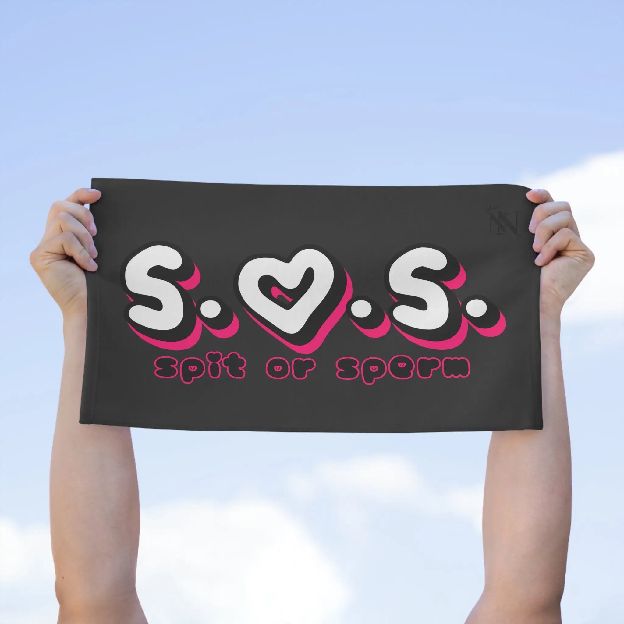 S.O.S. Dark Grey | Mix & Match Soft Fun-Flirty Lovers’ Towels