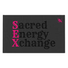 Sacred Energy Xchange Dark Grey | Mix & Match Soft Fun-Flirty Lovers’ Towels
