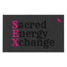 Sacred Energy Xchange Dark Grey | Mix & Match Soft Fun-Flirty Lovers’ Towels