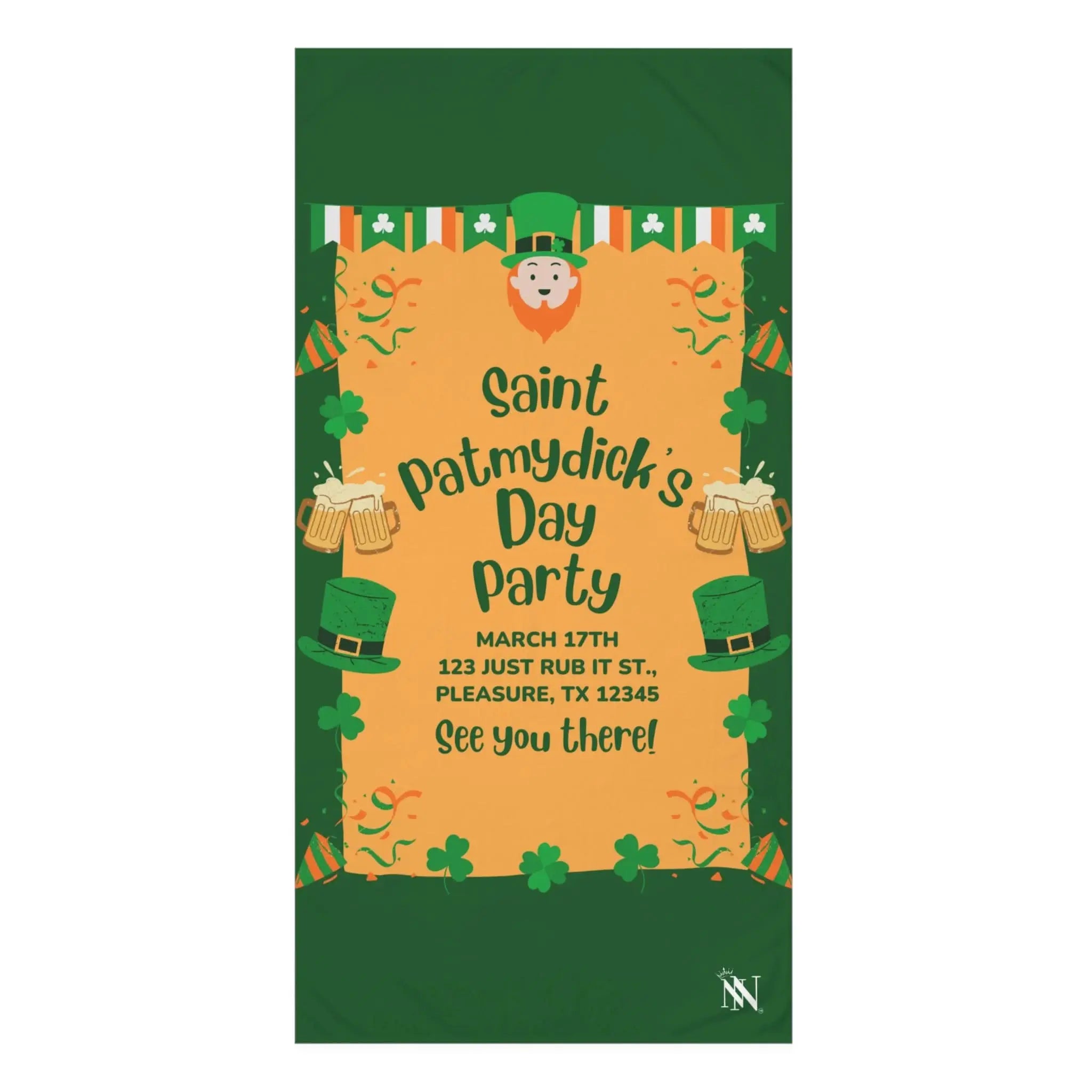 Saint PatMYDICK’s Day Party | Mix & Match Naughty XL Fun-Flirty Lovers’ Towels