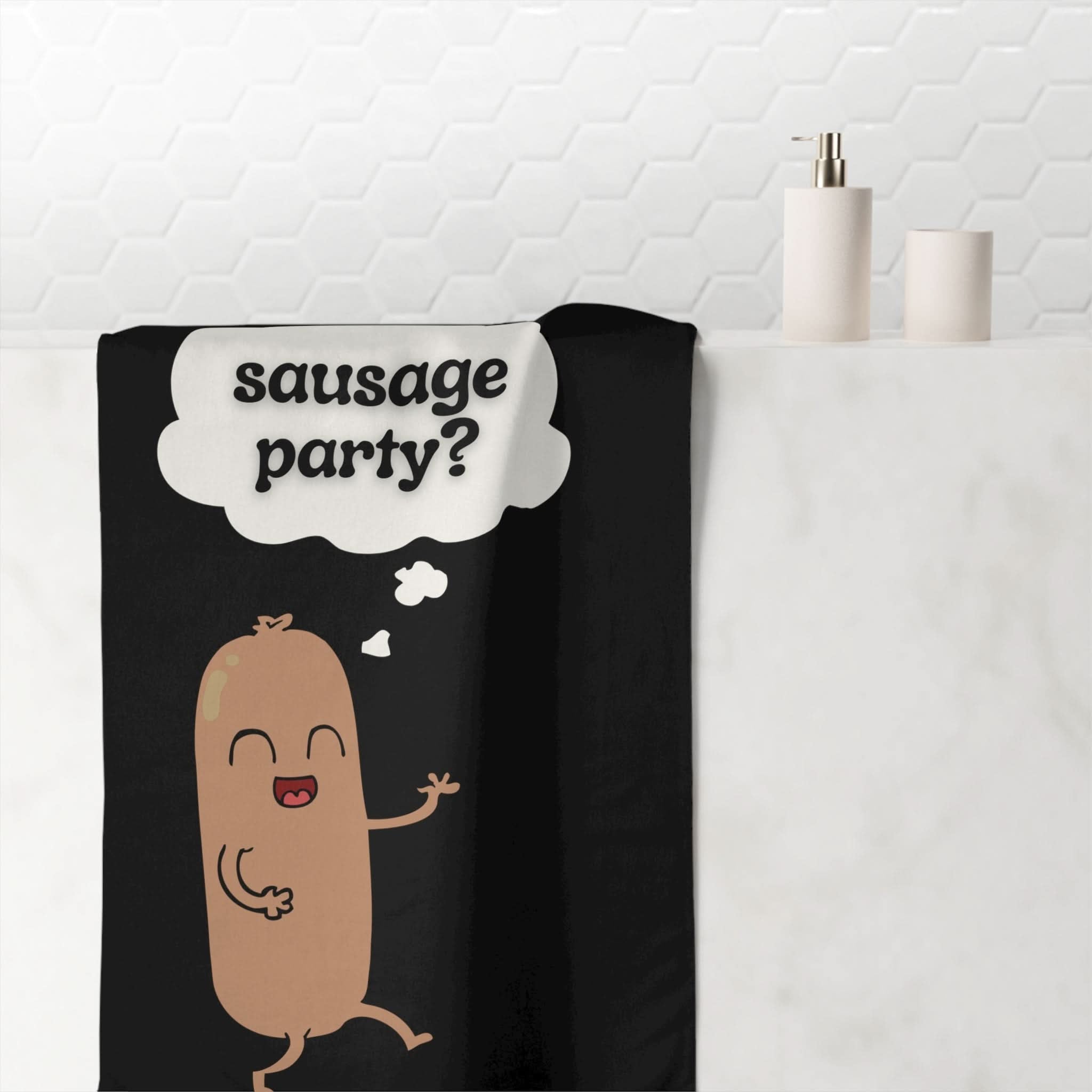 Sausage Party? | Mix & Match Naughty XL Fun-Flirty Lovers’ Towels