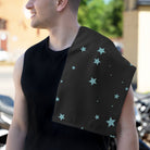 Sea Blue Star Pattern Black | Mix & Match Soft Fun-Flirty Lovers’ Towels