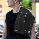 Sea Blue Star Pattern Black | Mix & Match Soft Fun-Flirty Lovers’ Towels