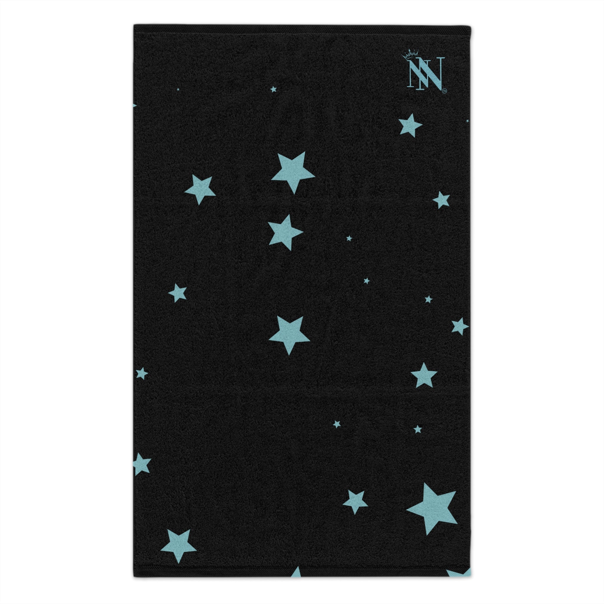 Sea Blue Star Pattern Black | Mix & Match Soft Fun-Flirty Lovers’ Towels