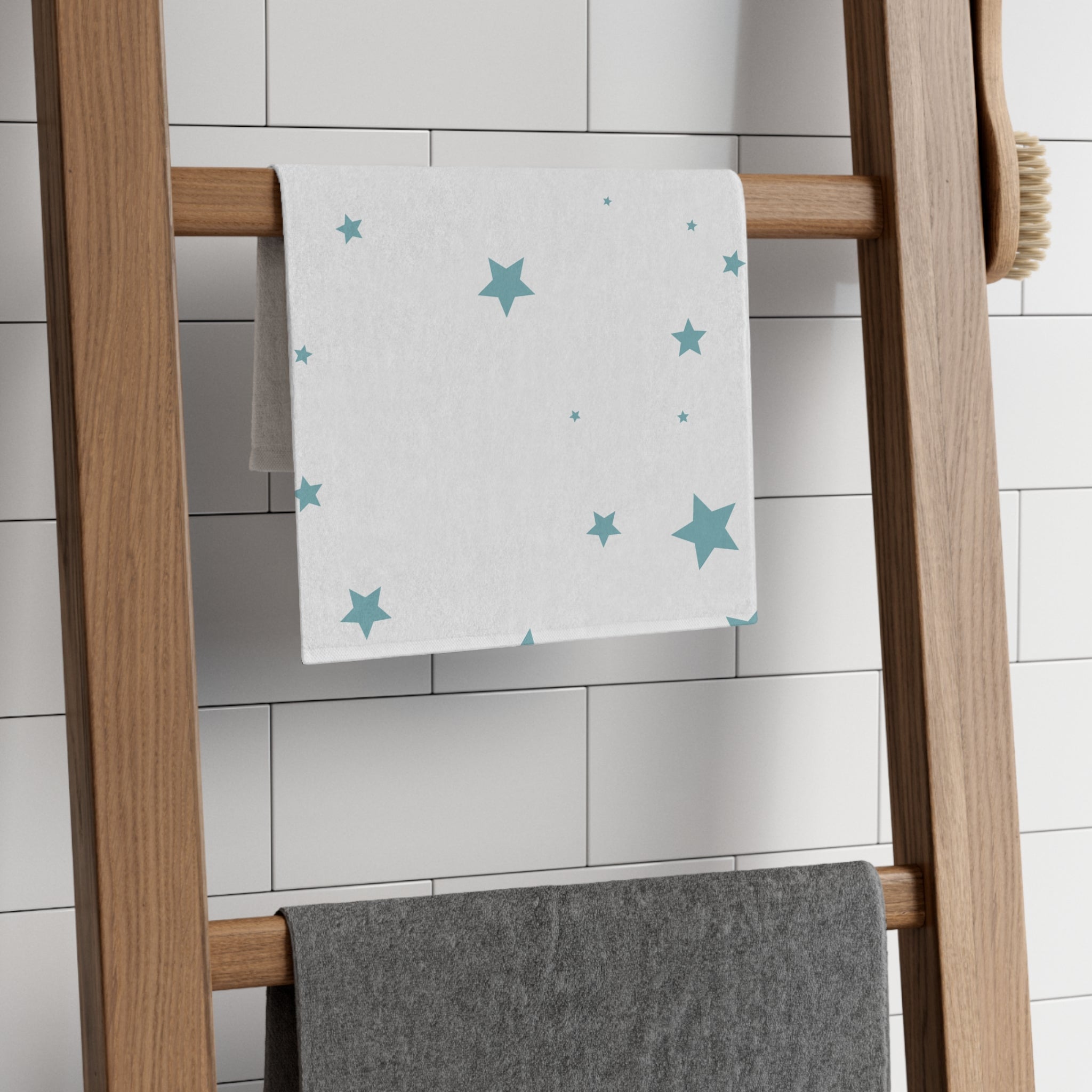 Sea Blue Star Pattern | Mix & Match Soft Fun-Flirty Lovers’ Towels