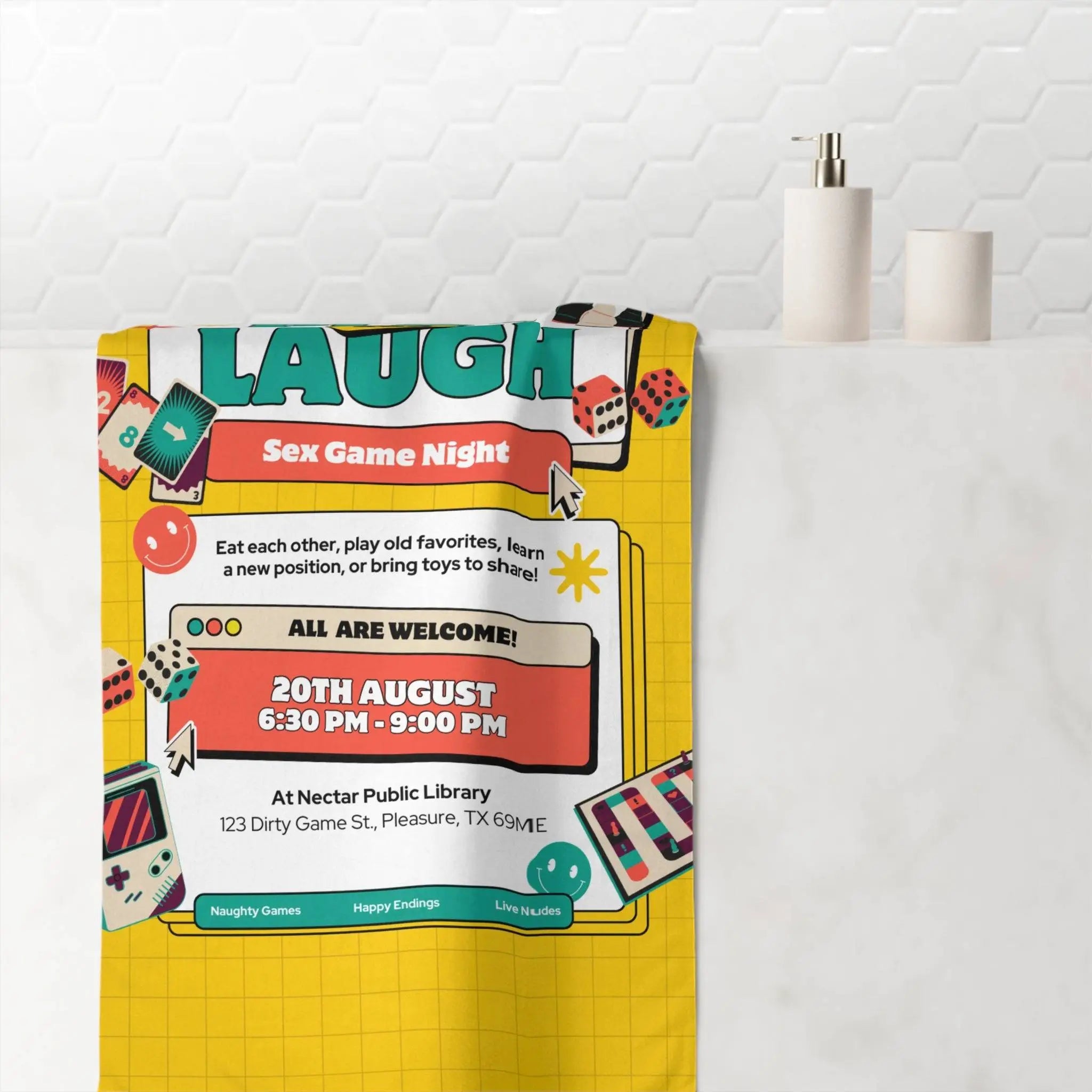 Sex Game Night | Mix & Match Naughty XL Fun-Flirty Lovers’ Towels