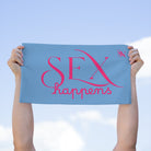 Sex Happens Light Blue | Mix & Match Soft Fun-Flirty Lovers’ Towels