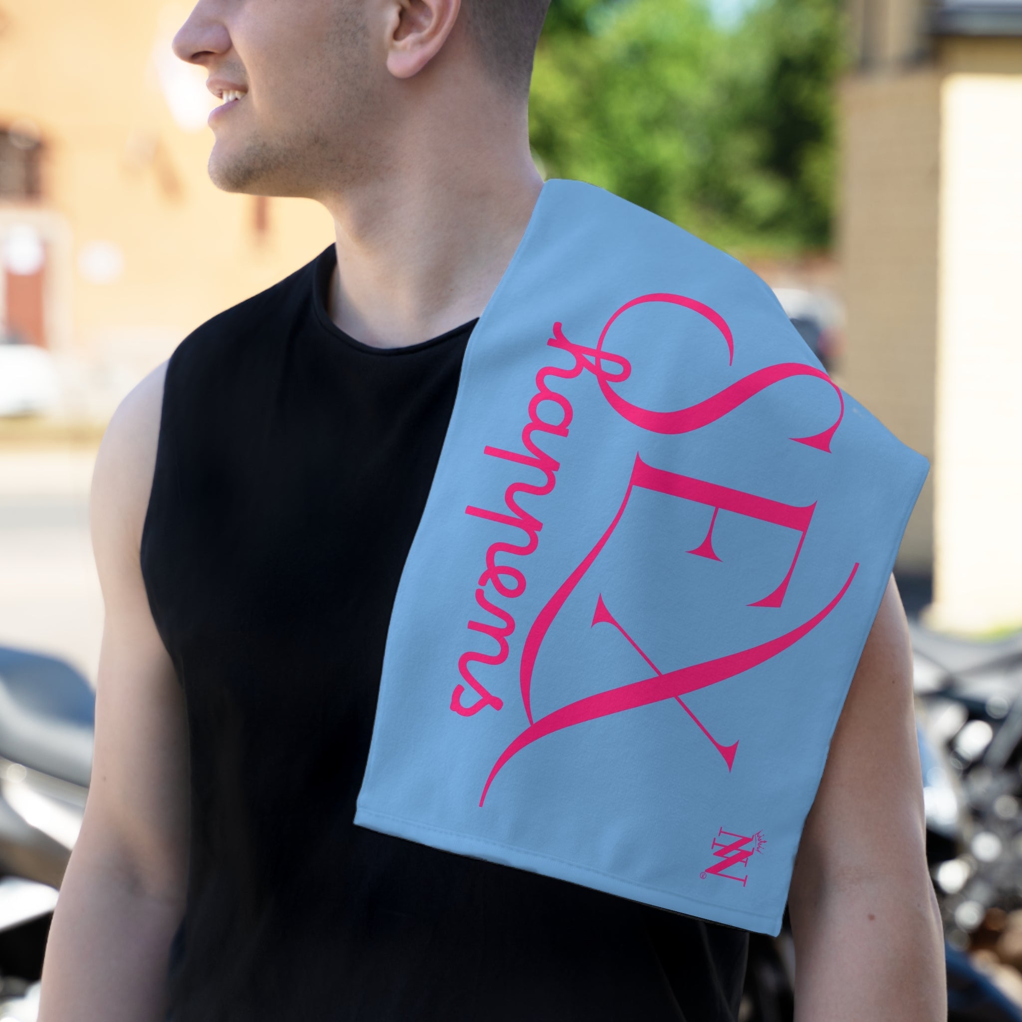 Sex Happens Light Blue | Mix & Match Soft Fun-Flirty Lovers’ Towels