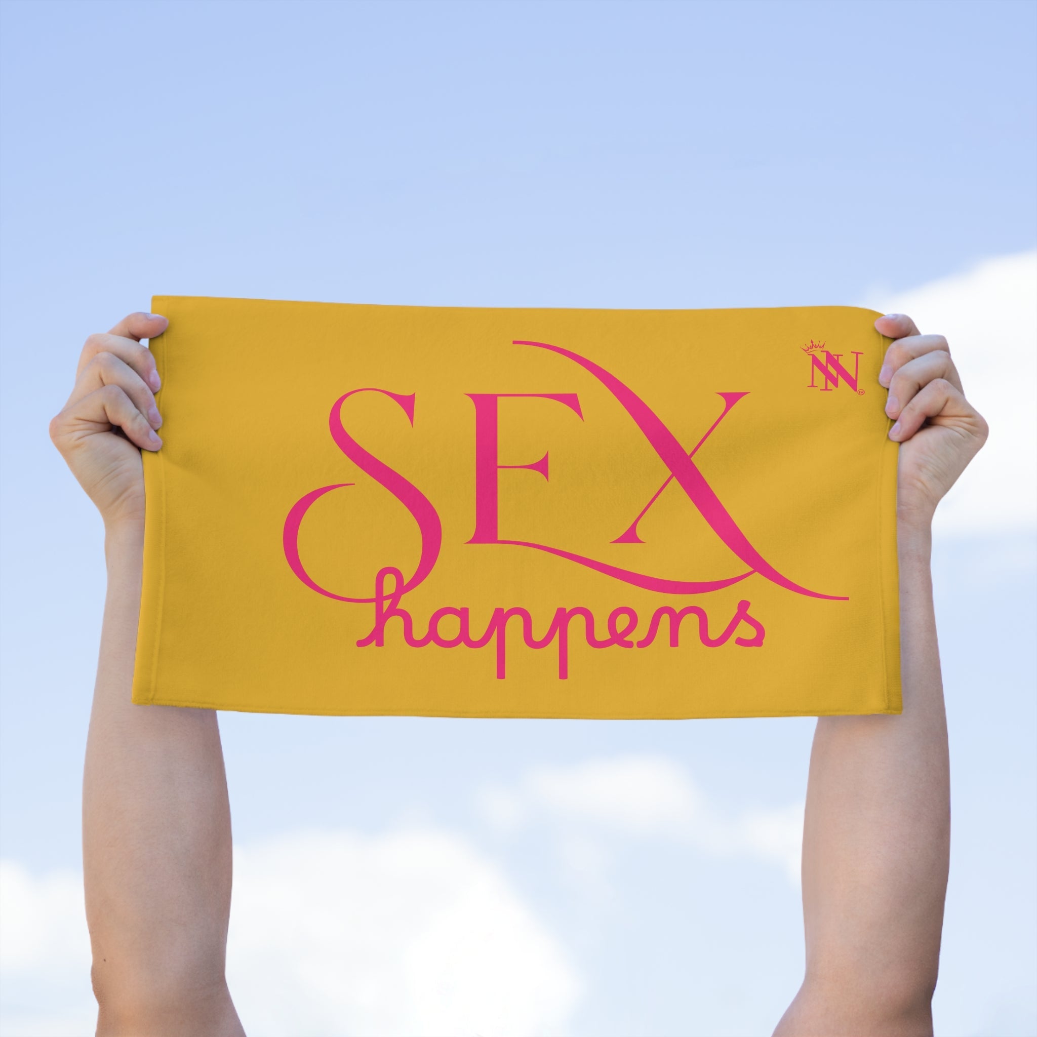 Sex Happens Yellow | Mix & Match Soft Fun-Flirty Lovers’ Towels