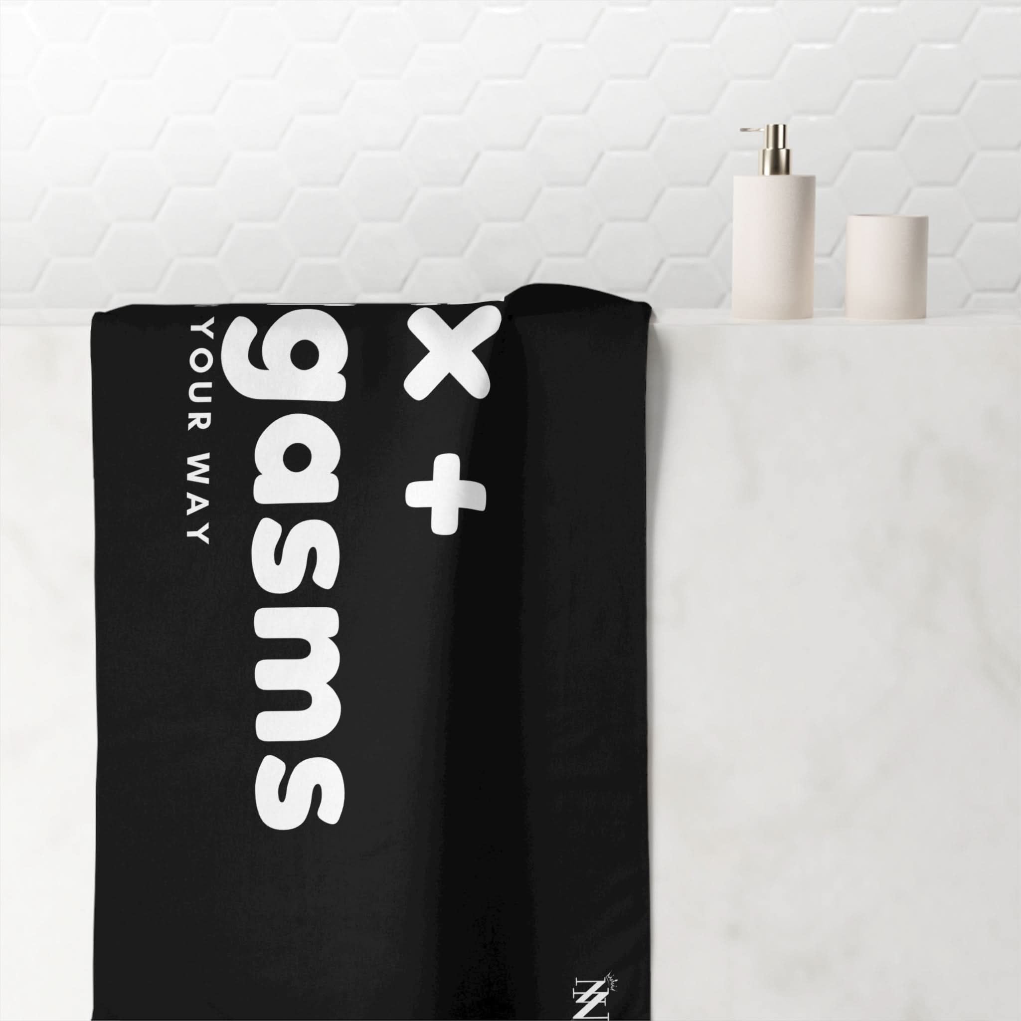 Sex + Orgasms Coming Your Way XL Cum Towel | Big Bold & Sexy