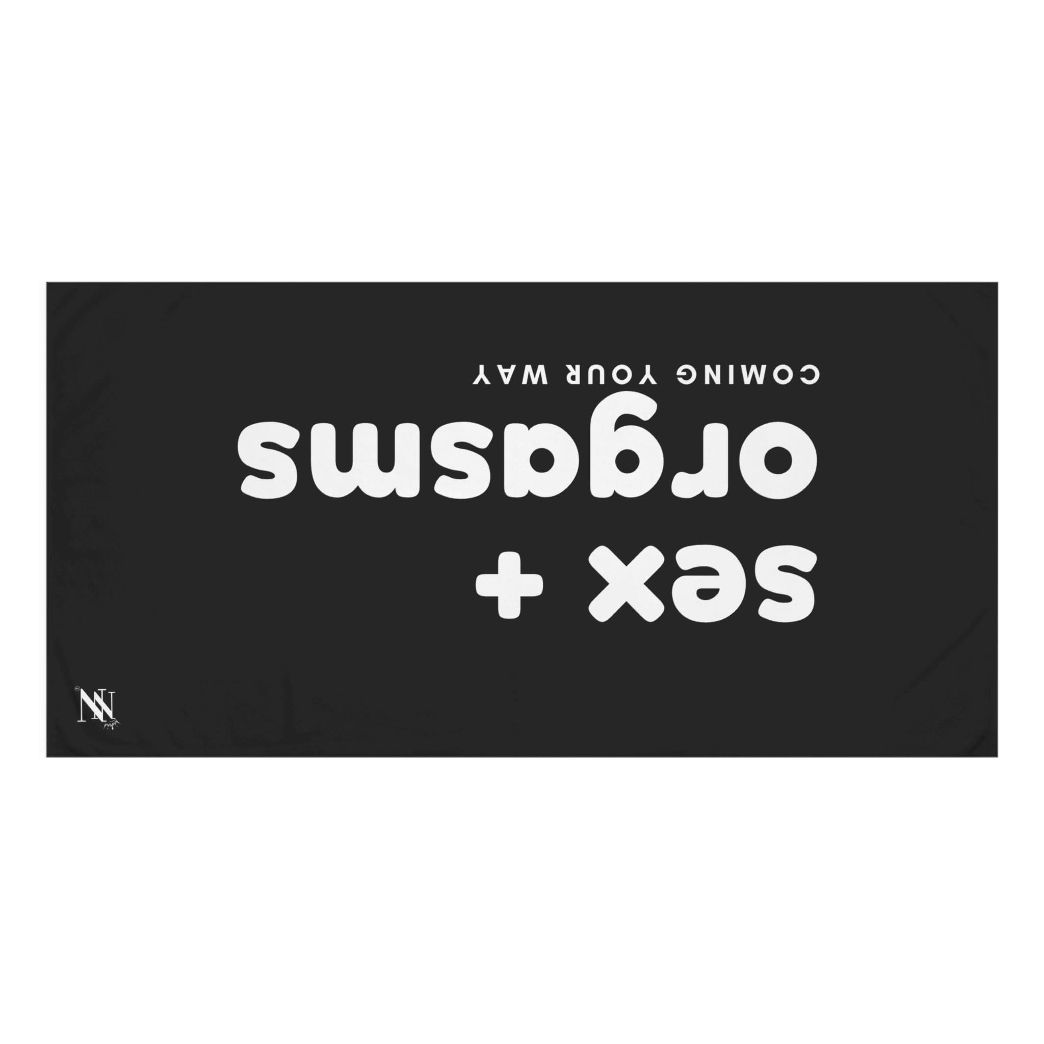 Sex + Orgasms Coming Your Way XL Cum Towel | Big Bold & Sexy