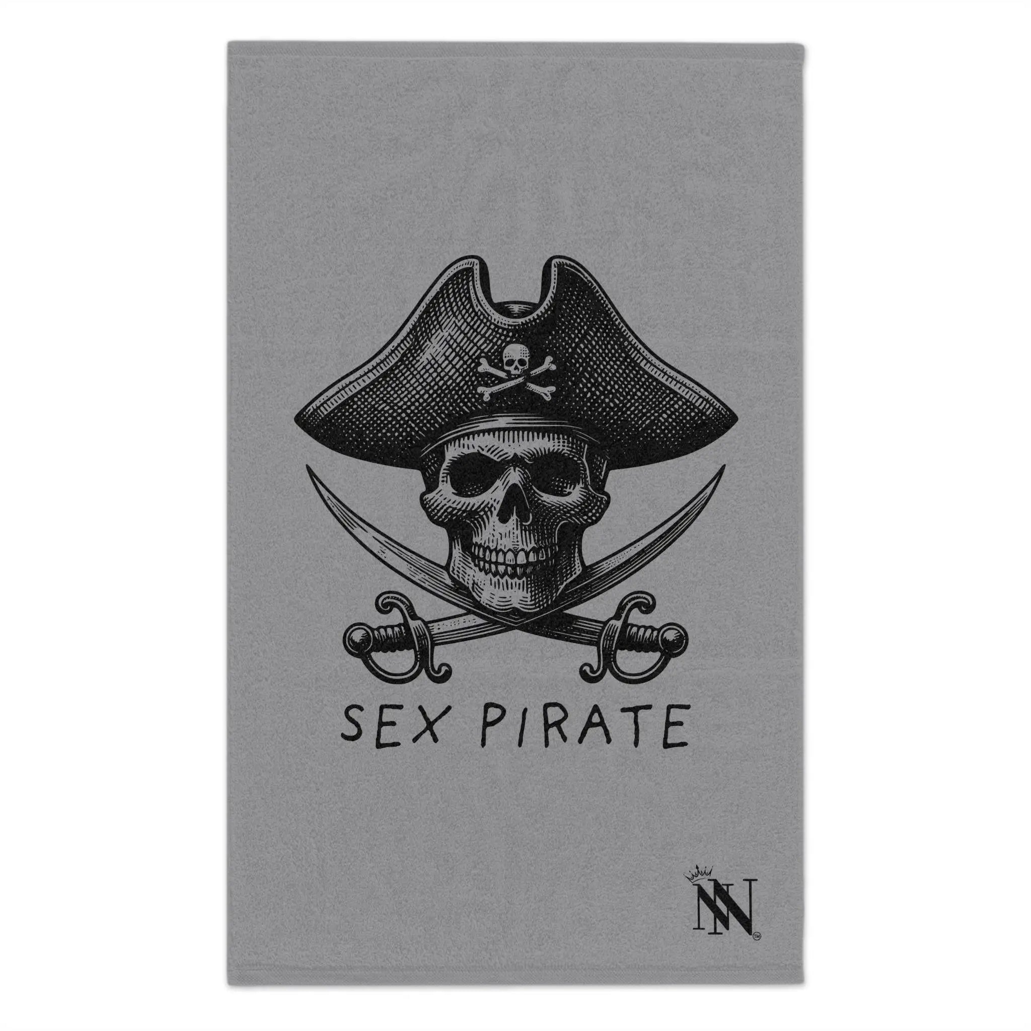 Sex Pirate Grey Mix & Match Soft Sex Towels | Naughty Lovers’ Gifts
