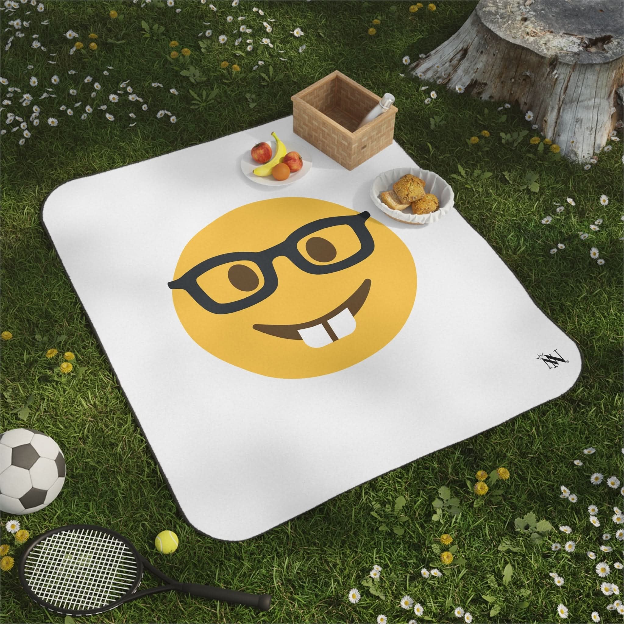 Sexy Nerd Emoji | Mix Match Fun-Flirty Lovers’ Water-Resistant Blankets