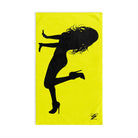 Sexy Trucker Girl Neon Yellow | Mix & Match Original Fun-Flirty Lovers’ Towels