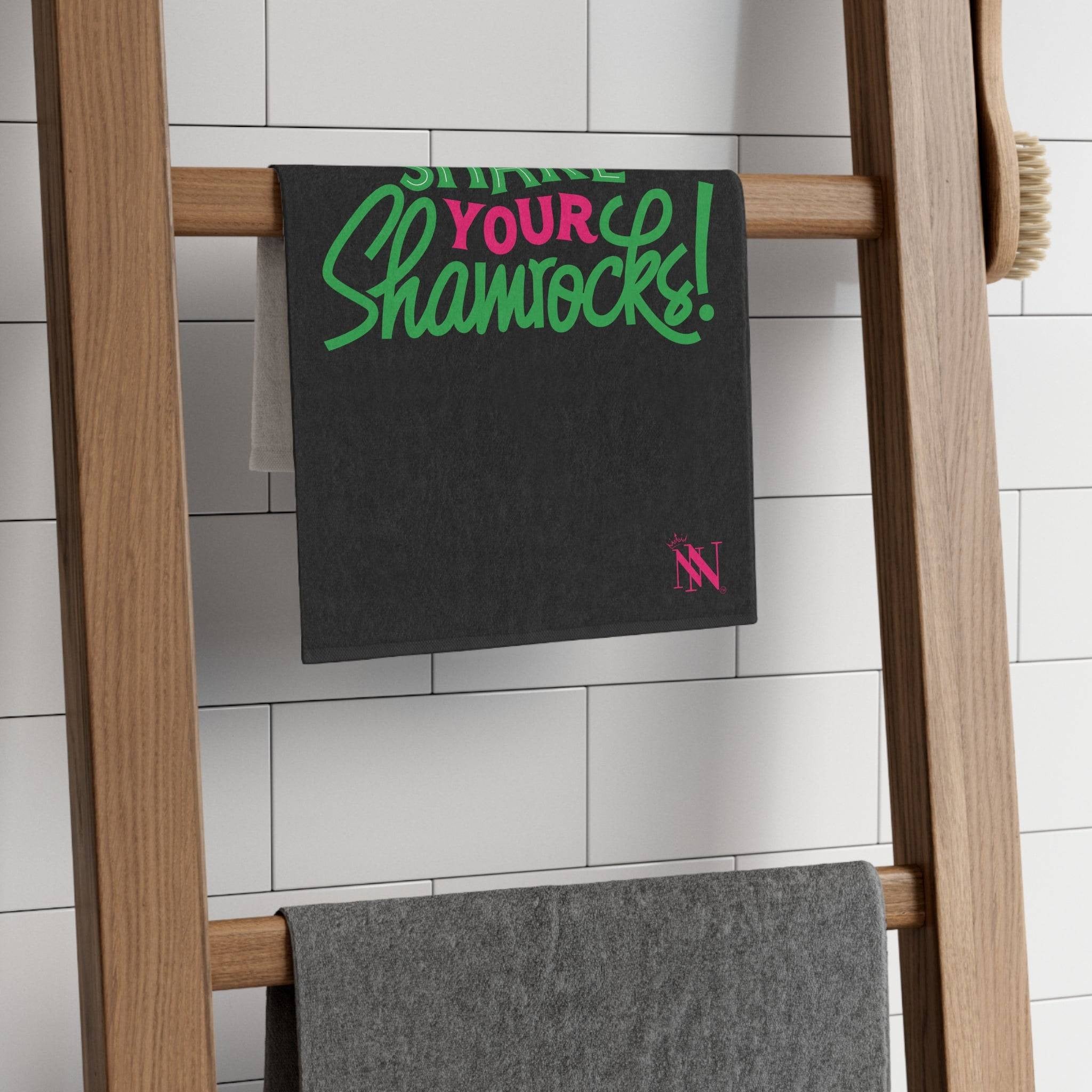 Shake Your Shamrocks Black | Mix & Match Soft Sex Towels | Flirty Lovers’ Gifts