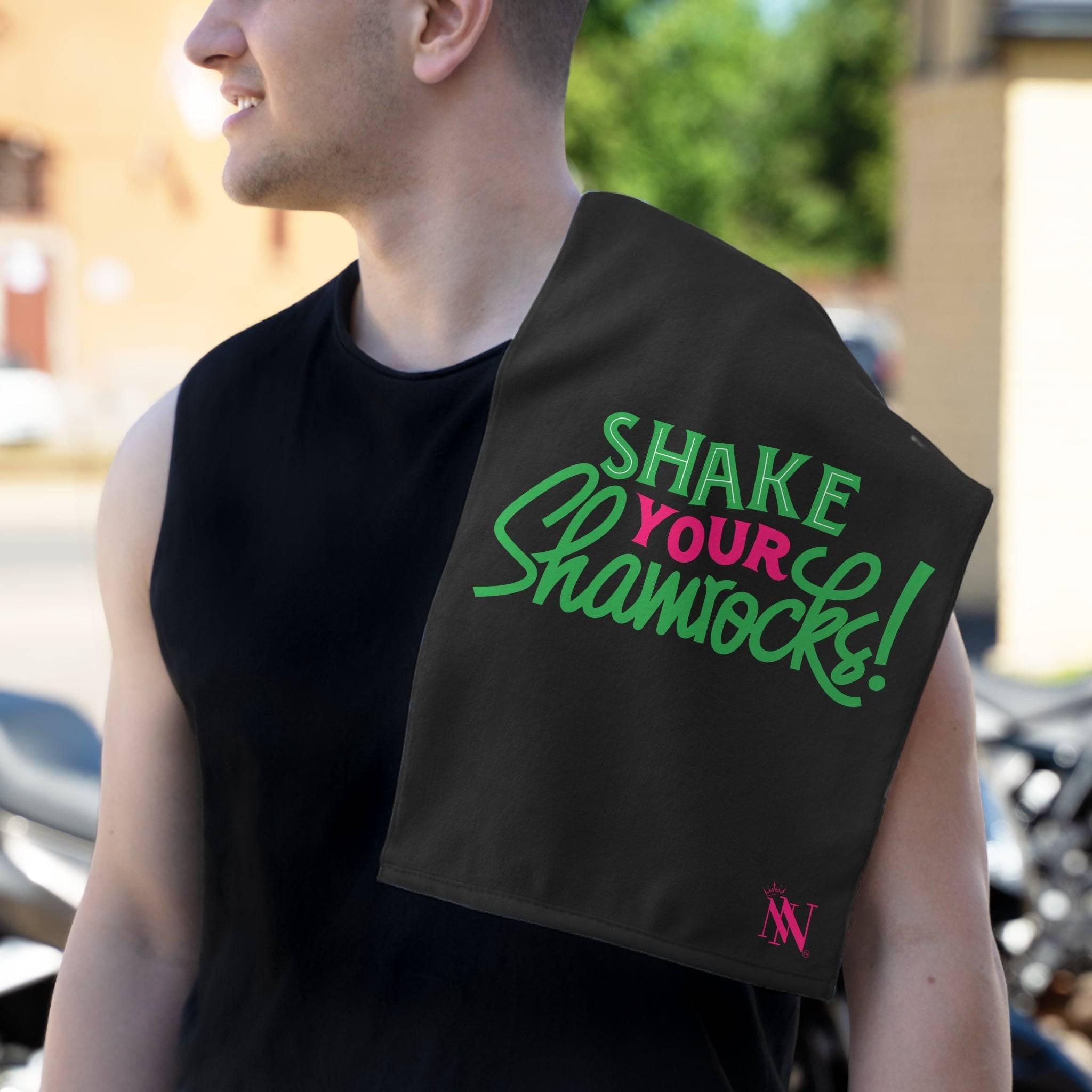 Shake Your Shamrocks Black | Mix & Match Soft Sex Towels | Flirty Lovers’ Gifts