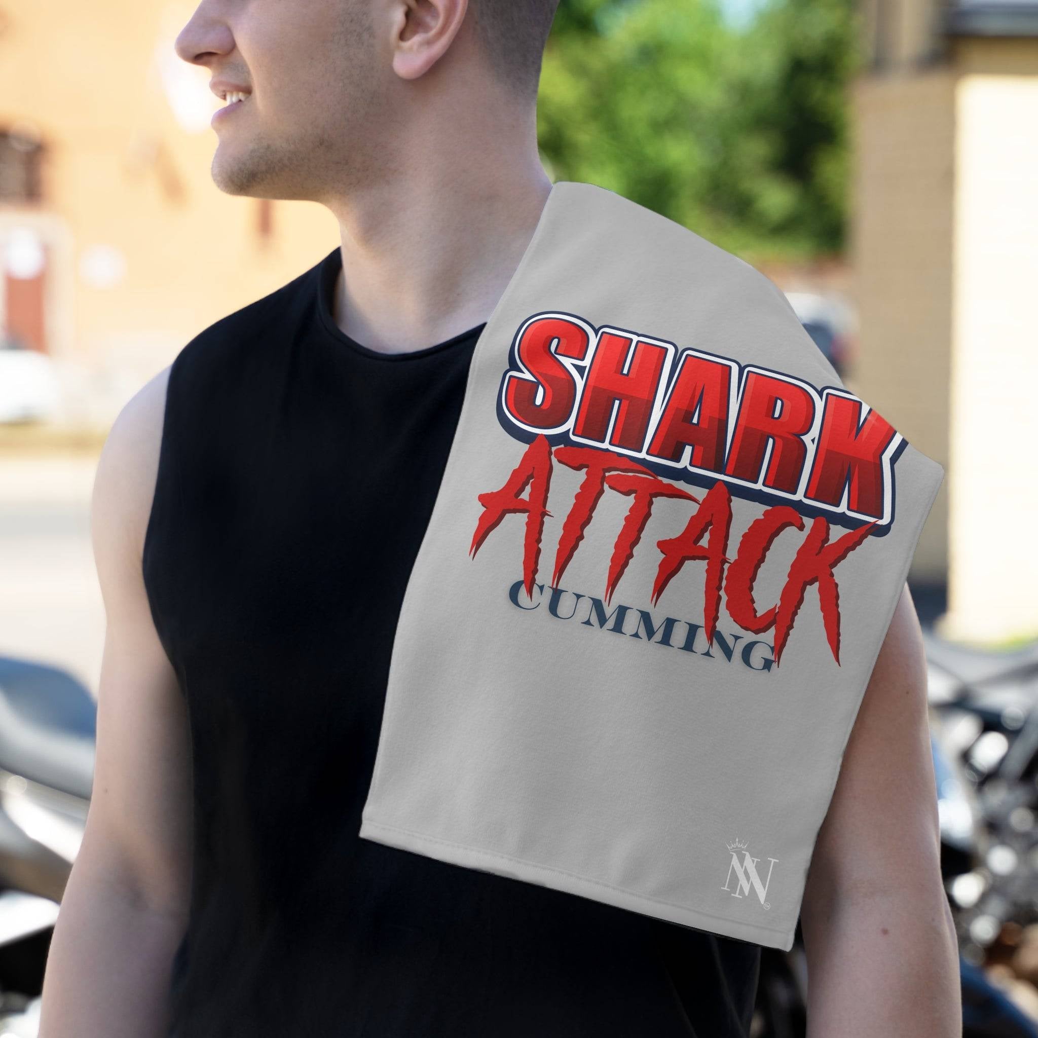 Shark Attack Cumming | Mix & Match Soft Fun-Flirty Lovers’ Towels
