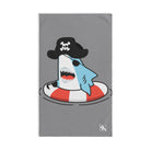 Shark Pirate Lifesaver Grey | Mix & Match Original Fun-Flirty Lovers’ Towels