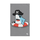 Shark Pirate Lifesaver Grey | Mix & Match Original Fun-Flirty Lovers’ Towels